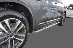 Тюнинг внедорожника Защита штатного порога труба Renault Koleos 2017