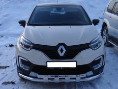 Тюнинг внедорожника Защита переднего бампера Renault Kaptur 2017