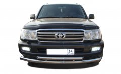 Тюнинг внедорожника Защита переднего бампера Toyota Land Cruiser 100 1998-2006