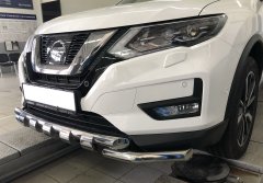 Тюнинг внедорожника Защита переднего бампера Nissan X-trail 2018- наст. время (рестайлинг)
