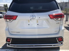 Тюнинг внедорожника Защита заднего бампера Toyota Highlander 2017