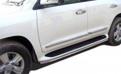 Тюнинг внедорожника Защита штатного порога труба Toyota Land Cruiser 200 TRD 2019