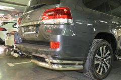 Тюнинг внедорожника Защита заднего бампера Toyota Land Cruiser 200 TRD 2019