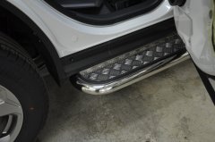 Тюнинг внедорожника Пороги с накладным листом Toyota RAV4 2019