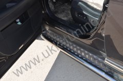 Тюнинг внедорожника Пороги с накладным листом Lexus RX270/RX350/RX450h 2009-2012_ 2012-2015