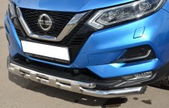 Тюнинг внедорожника Защита переднего бампера Nissan Qashqai 2017 рестайлинг