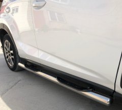 Тюнинг внедорожника Порог труба с проступью Lexus NX200/NX300 2017 - наст. время