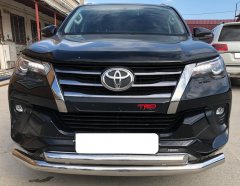 Тюнинг внедорожника Защита переднего бампера Toyota Fortuner TRD 2018
