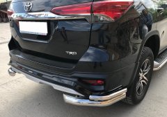 Тюнинг внедорожника Защита заднего бампера Toyota Fortuner TRD 2018