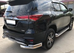 Тюнинг внедорожника Защита заднего бампера Toyota Fortuner TRD 2018