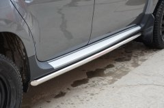 Тюнинг внедорожника Защита штатного порога труба Renault Duster 2017
