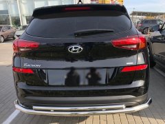 Тюнинг внедорожника Защита заднего бампера Hyundai Tucson 2018 III рестайлинг