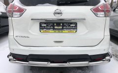 Тюнинг внедорожника Защита заднего бампера Nissan X-trail 2018- наст. время (рестайлинг)