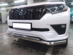 Тюнинг внедорожника Защита переднего бампера Toyota Land Cruiser Prado 150 Black Onyx 2020