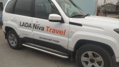 Тюнинг внедорожника Пороги с накладным листом Niva Travel 2021