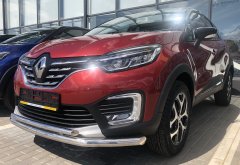 Тюнинг внедорожника Защита переднего бампера Renault Kaptur 2021
