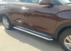 Тюнинг внедорожника Пороги с накладным листом Hyundai Creta 2021