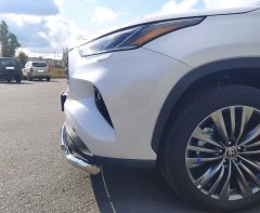 Тюнинг внедорожника Защита переднего бампера Toyota Highlander 2021