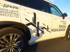 Тюнинг внедорожника Защита штатного порога труба Toyota Highlander 2021