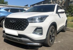 Тюнинг внедорожника Защита переднего бампера Chery Tiggo 4 Pro 2022