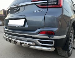 Тюнинг внедорожника Защита заднего бампера Chery Tiggo 4 Pro 2022