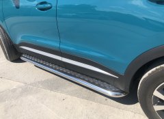 Тюнинг внедорожника Пороги с накладным листом Chery Tiggo 7 Pro Max 2024
