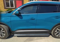 Тюнинг внедорожника Пороги с накладным листом Chery Tiggo 7 Pro Max 2024
