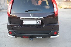 Тюнинг внедорожника Защита заднего бампера Nissan X-trail 2010-2015 (T31) Второе поколение (в т.ч. Рестайлинг 2010г.)