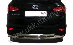 Тюнинг внедорожника Защита заднего бампера Hyundai Santa Fe 2012