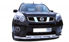 Тюнинг внедорожника Защита переднего бампера Nissan X-trail 2010-2015 (T31) Второе поколение (в т.ч. Рестайлинг 2010г.)