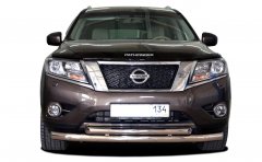 Тюнинг внедорожника Защита переднего бампера Nissan Pathfinder 2015