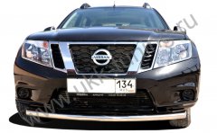 Тюнинг внедорожника Защита переднего бампера Nissan Terrano 2015