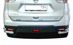 Тюнинг внедорожника Защита заднего бампера Nissan X-trail 2015 (T32) Третье поколение