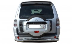 Тюнинг внедорожника Защита заднего бампера Mitsubishi Pajero 4 2006-2017