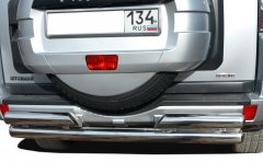 Тюнинг внедорожника Защита заднего бампера Mitsubishi Pajero 4 2006-2017