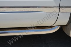 Тюнинг внедорожника Защита штатного порога труба Volkswagen Touareg 2012