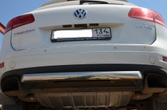 Тюнинг внедорожника Защита заднего бампера Volkswagen Touareg 2012