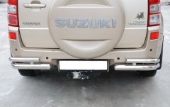 Тюнинг внедорожника Защита заднего бампера Suzuki Grand Vitara 2013
