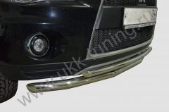 Тюнинг внедорожника Защита переднего бампера Mitsubishi Outlander XL  2010-2011