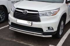 Тюнинг внедорожника Защита переднего бампера Toyota Highlander 2014