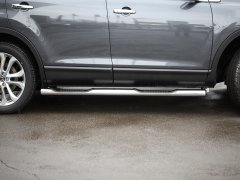 Тюнинг внедорожника Порог труба с проступью Mazda СХ-9 2013