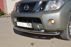 Тюнинг внедорожника Защита переднего бампера Nissan Pathfinder 2010-2013
