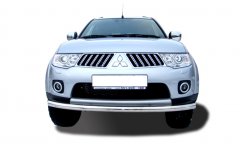 Тюнинг внедорожника Защита переднего бампера Mitsubishi Pajero Sport 2008