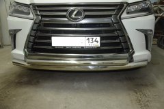 Тюнинг внедорожника Защита переднего бампера Lexus LX 450  2016