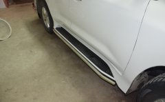 Тюнинг внедорожника Защита штатного порога труба Lexus LX 450  2016