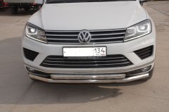Тюнинг внедорожника Защита переднего бампера Volkswagen Touareg 2012
