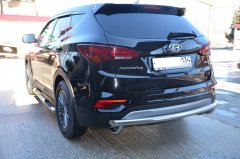 Тюнинг внедорожника Защита заднего бампера Hyundai Santa Fe 2016
