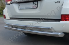 Тюнинг внедорожника Защита заднего бампера Toyota Land Cruiser 200  2015