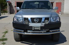 Тюнинг внедорожника Защита переднего бампера Nissan Patrol 1997-2010