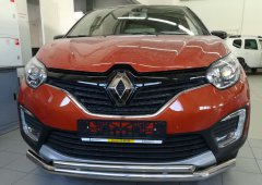 Тюнинг внедорожника Защита переднего бампера Renault Kaptur 2017